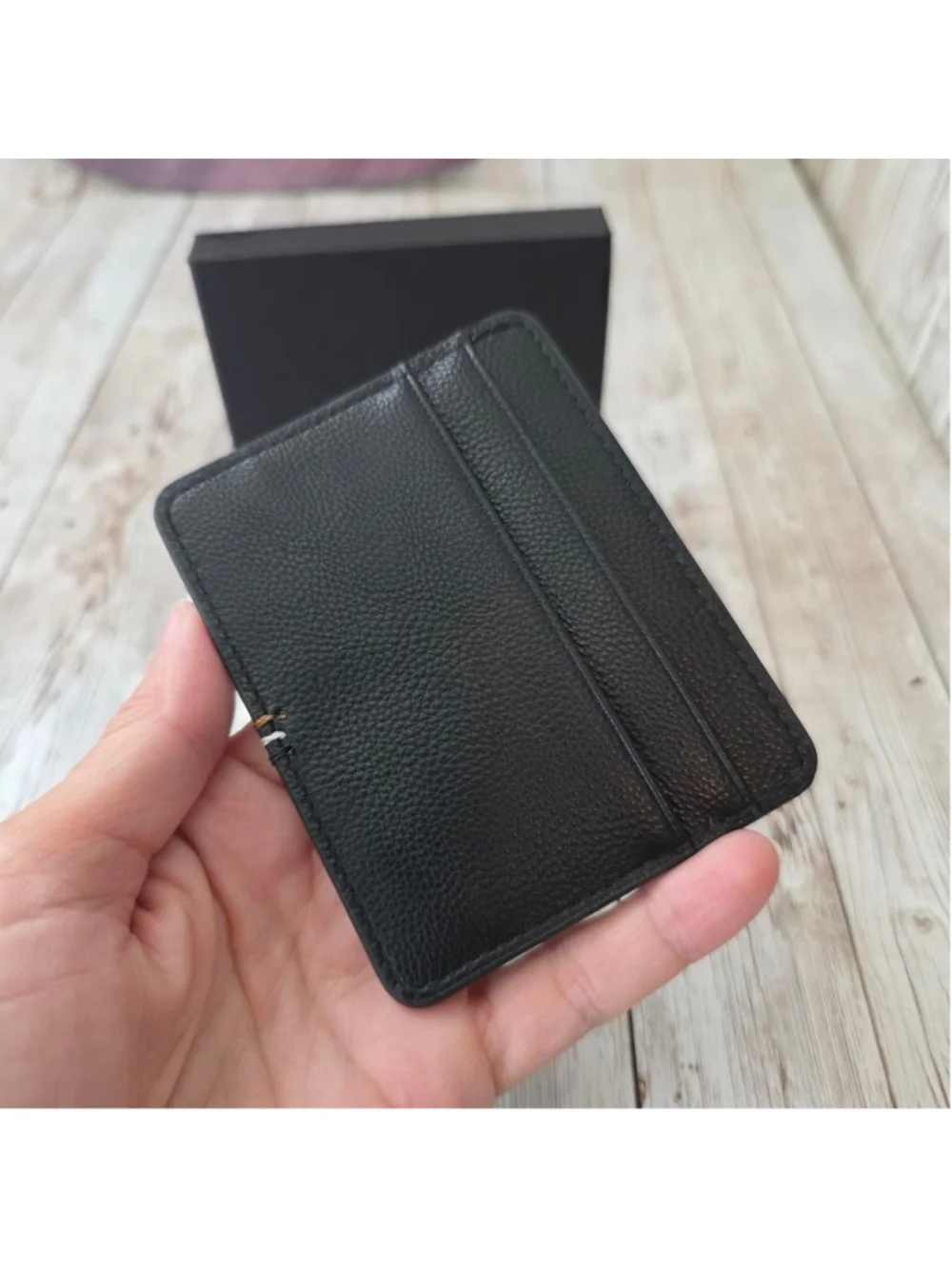 Men's BOSS Black Leather Card Holder NWOT